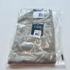 Chaps Boy's Khaki Dress Pants School Wear Bottoms Size 12 Adjustable Waist NEW