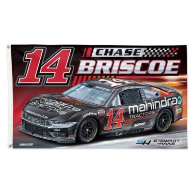 Chase Briscoe #14 Mahindra Tractors Nascar Double-Sided 3x5 Flag Free shipping