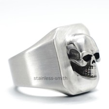 Mens Gothic Biker Skull Ring For Men Stainless Steel Size 7 8 9 10 11 12 13 15