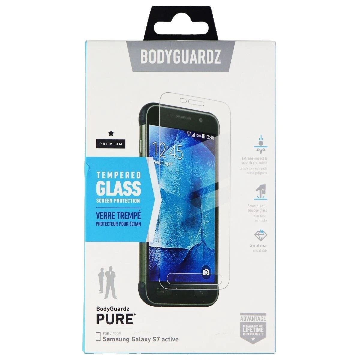 Protectores de pantalla de vidrio templado BodyGuardz para Samsung Galaxy S7