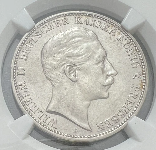 1909A Germany 3 Mark Prussia Silver Coin XF Details NGC