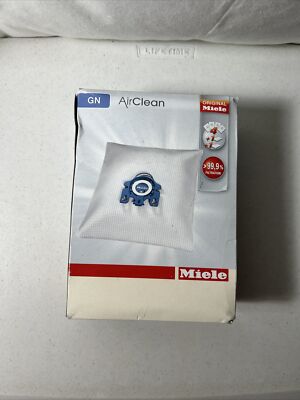 Miele Original AirClean Vacuum Cleaner Dust Bag Type GN, 4 Bags, 2 Filters New