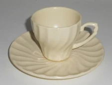 Metlox Pottery Poppy Trail Yorkshire Ivory Demitasse Cup & Saucer Set