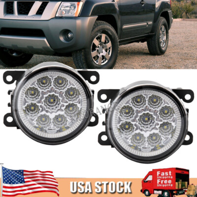 PAIR LED Front Bumper Left&Right Fog Light Lamp For Nissan XTerra 2005-2014 2015