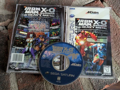 Iron Man X-O Manowar in Heavy Metal Sega Saturn Complete CIB Nice Disc