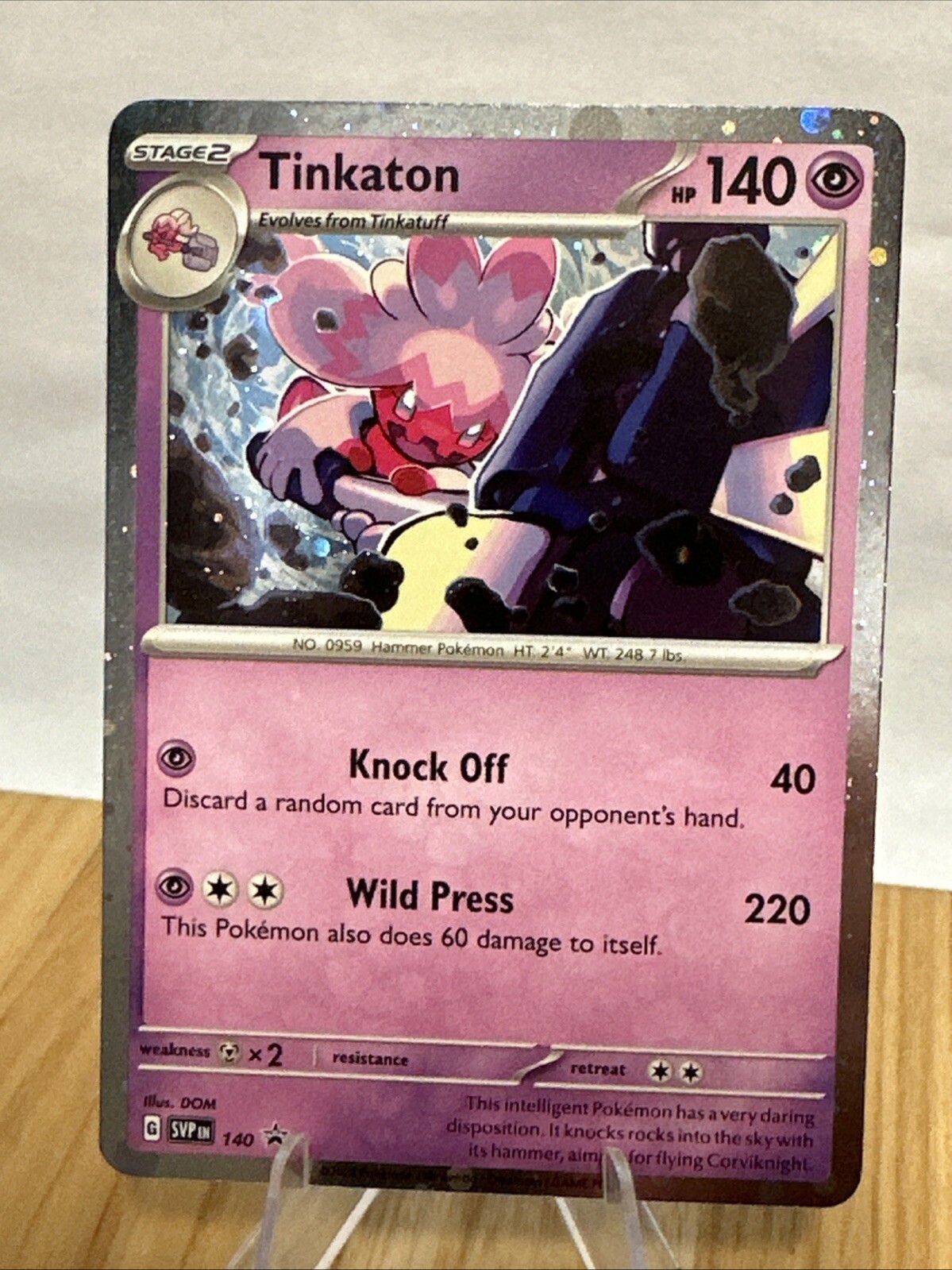 Pokémon TCG Tinkaton SVP 140 Black Star Promo Stellar Crown Cosmos Holo