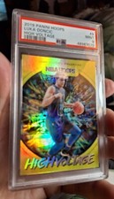 2019 Panini Hoops Luka Doncic High Voltage Dallas Mavericks Psa 9