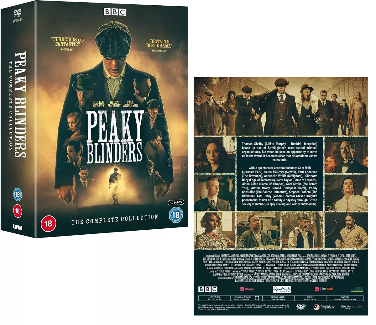 PEAKY BLINDERS 1-6 (2013-2022) COMPLETE TV Season Series - NEW Eu Rg2 DVD  not US