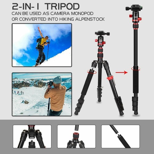 Zomei Camera Tripod Stand Travel Monopod Ball Head for Canon Nikon DSLR Camera - Picture 10 of 12