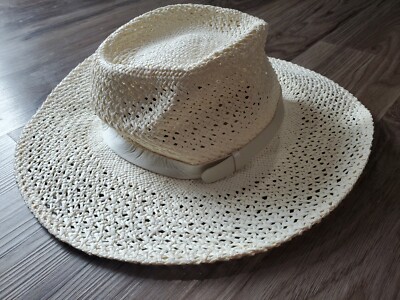 Treasure & Bond Open Weave Rancher Hat In Natural Light Ivory
