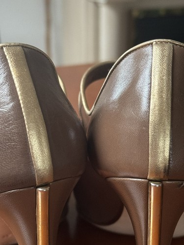 Miu Miu Pumps Nougat mit Gold abgesetzt Größe 41 - Bild 10 von 18