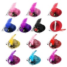 12 Pieces Tea Party Hats for Little Girls Mini Top Hat Fascinator Decorative ...