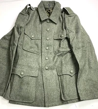 WWII GERMAN M1942 M42 WOOL COMBAT FIELD GREY TUNIC-XLARGE