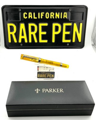 Parker Duofold MICHAEL FULTZ Fountain Pen Yellow Sterling Silver 18K M New