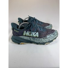 Hoka One One Speedgoat 6 GTX Trail Running Shoes Mens 9.5 Blue Gore-Tex Vibram