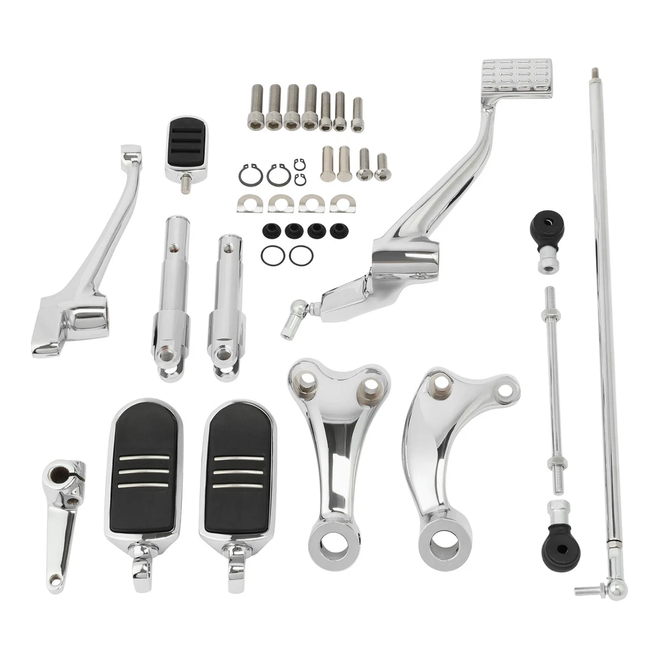 Kit de estriberas delanteras para Harley Sportster XL 883 1200 2004-2013 cromadas Foto 3 de 4