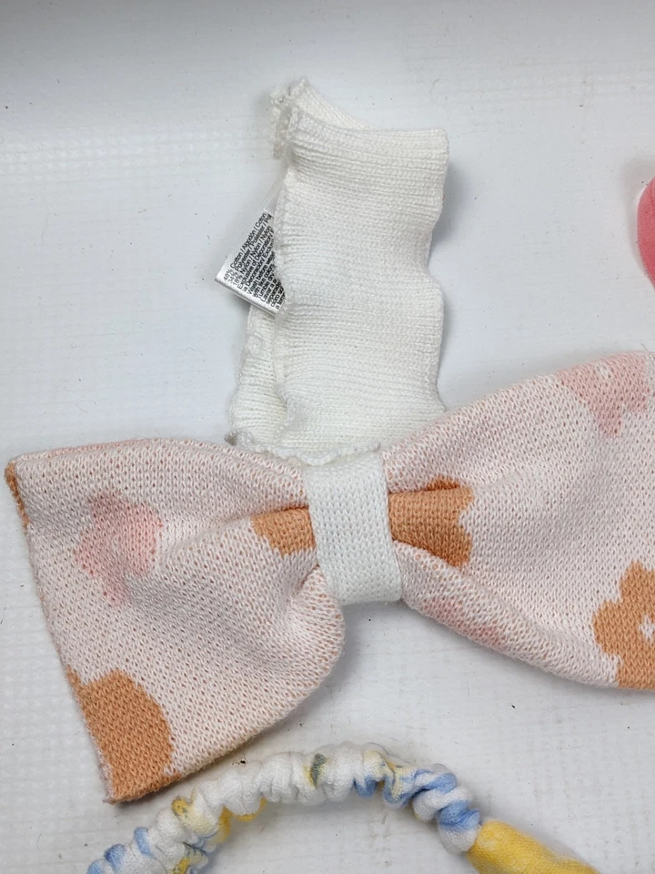 Lot of 10 Baby Girl Headbands With Bows Multicolor Patterned floral 0-9 m - Image 2 of 4