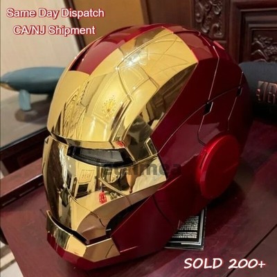 US! Iron Man Gold Mask Cosplay AUTOKING MK5 1:1 Helmet Wearable Voice-control