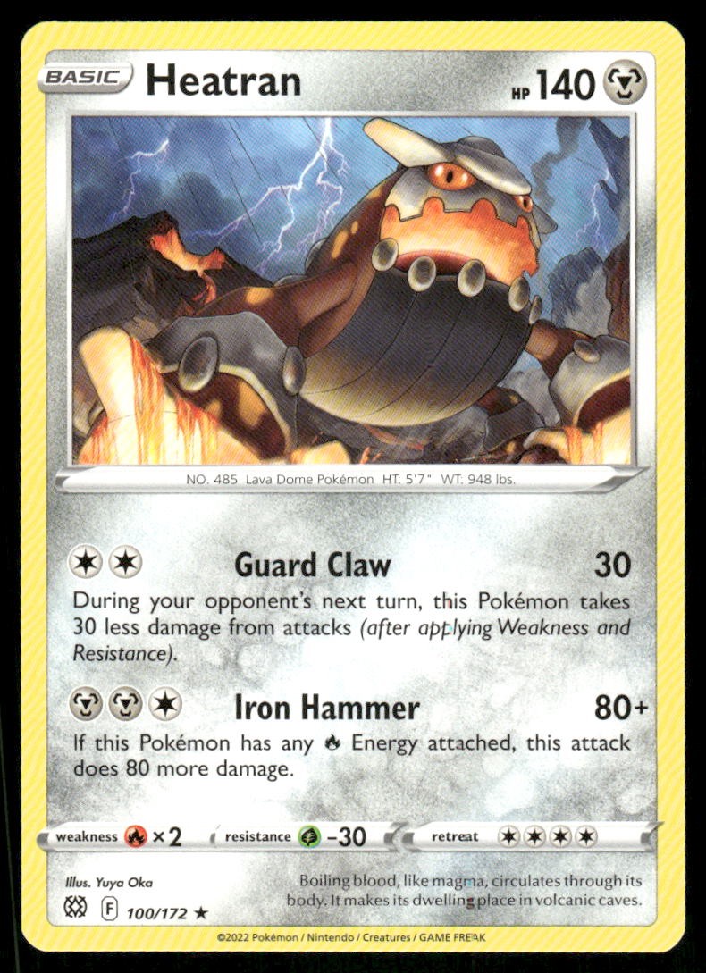 Heatran 100/172 - Brilliant Stars - Rare NM