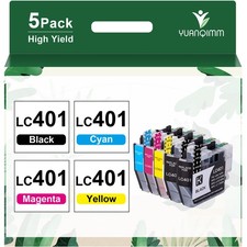 LC401 LC-401 Ink Cartridges for Brother MFC-J1010DW MFC-J1012DW MFC-J1170DW