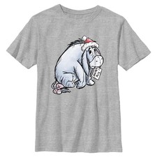 Boy's Winnie the Pooh Eeyore Santa Letter Sketch T-Shirt