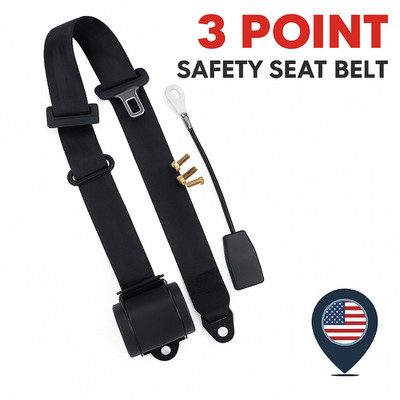 For All Fiat Seat Belts 2pcs Front 3 Point Adjustable Safety Kit Easy Install