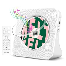 Desktop CD Player Portable w/ Bluetooth,Dual Stereo Speakers,FM Radio,White,Gift