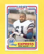1984 Topps USFL EDDIE WEAVER Los Angeles Express Rookie RC Card