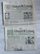 2 X Altmark Zeitung 31.07. 1991 und 11.08.199...