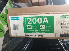 Siemens PNW4040L1200C Outdoor PN Main Breaker Load Center 40/40 MF Date   11/24 