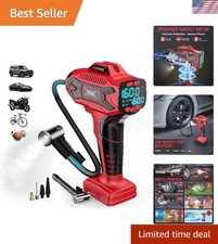 160 PSI Cordless Tire Inflator Compatible with Milwaukee 18V Battery - Fast I...
