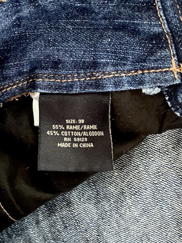 Vtg Marithe Francois Girbaud Baggy Jeans 38x33 Denim Cargo Navy Shuttle Tape Y2K - Picture 7 of 8