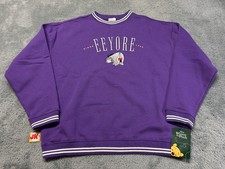 NEW Disney Parks Sweater Adult Large Purple Eeyore Winnie The Pooh Sweatshirt
