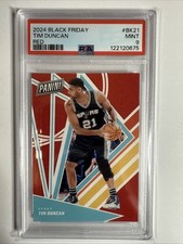 Tim Duncan 2024 Panini Black Friday Red 105 /125 #BK21  PSA 9 POP 1