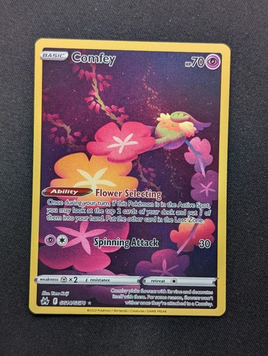 Comfey GG14/GG70 Ultra Rare SWSH: Crown Zenith: Galarian Gallery Holo CRZ:GG