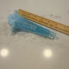 Fenton Horn For Epergne - Opalescent Blue Aqua Hobnail 6"