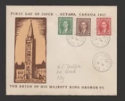 Canada 1937 KGVI definitive issue FDC - unusual cachet