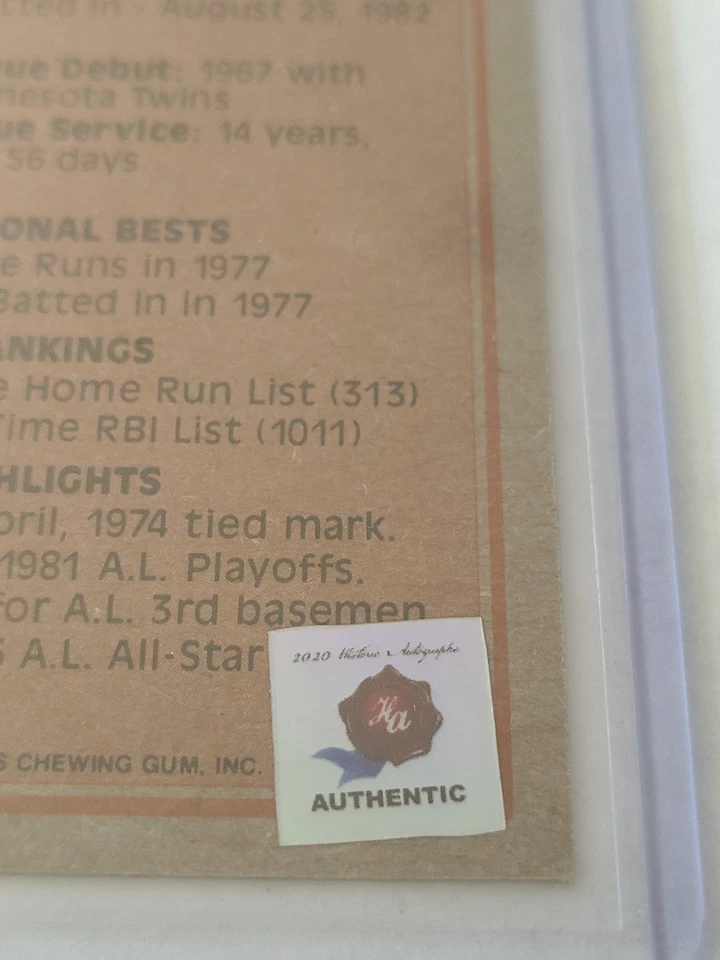 Graig Nettles 1983 Topps Autographed Card Released By 2020 Historic Autographs - Image 3 of 4