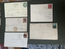 LOT x5 NH 1800s LIVERMORE/ABBOT ! WEST WILTON +MILFORD +NASHUA ! MILITARY CAPT !