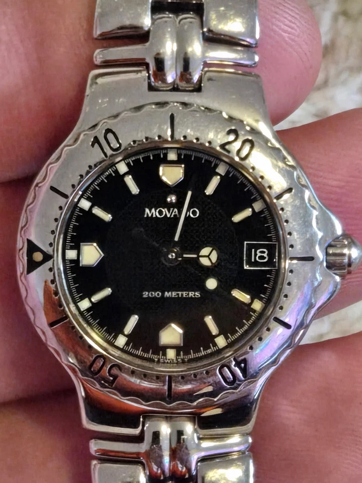 Movado Series800 Women’s Dive Watch84E1831 Stainless Black Dial 200M SwissQuartz - Image 3 of 4