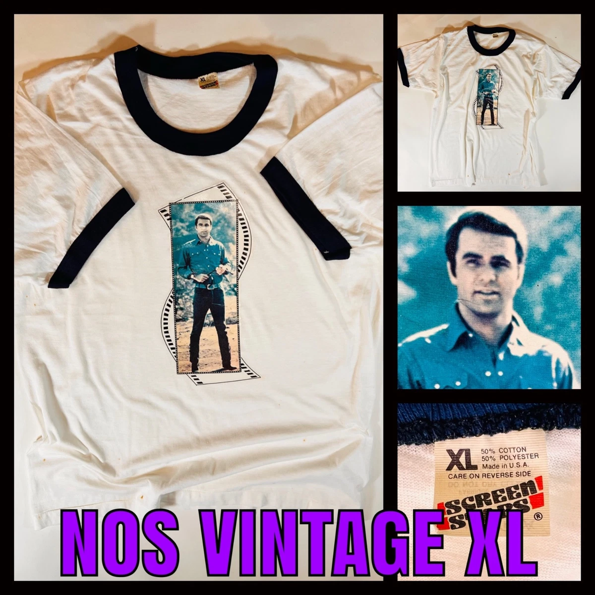 T-shirt Vintage 1988 – Southeastern Utah Livestock Show – Bleu étoiles, Taille S (Parfait état)