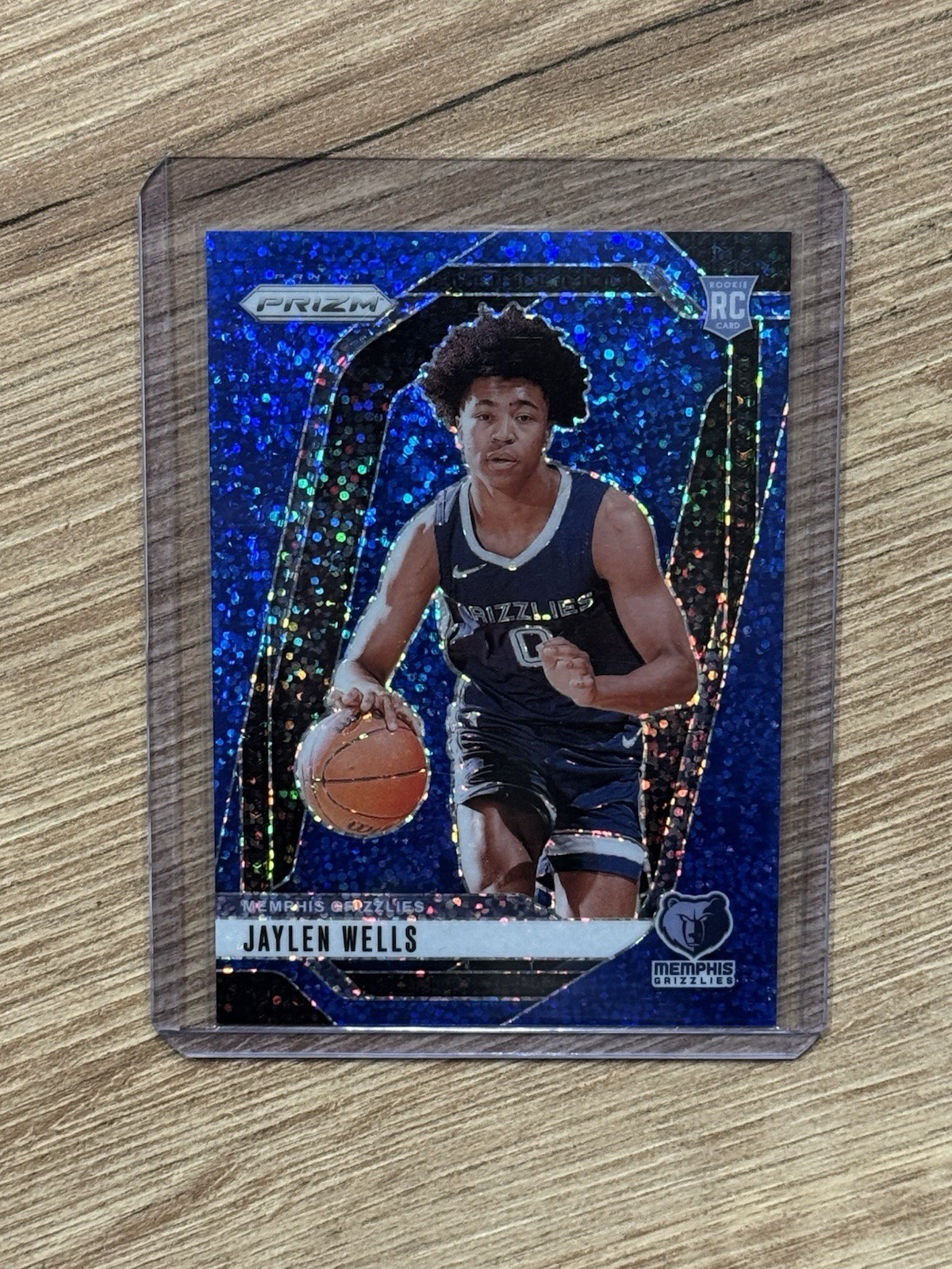 2024-25 Prizm Jaylen Wells Blue Sparkle Prizm RC /144 Memphis Grizzlies #239