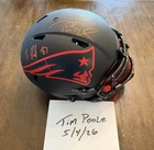 Tom Brady and Rob Gronkowski New England Patriots Autographed Football Helmet
