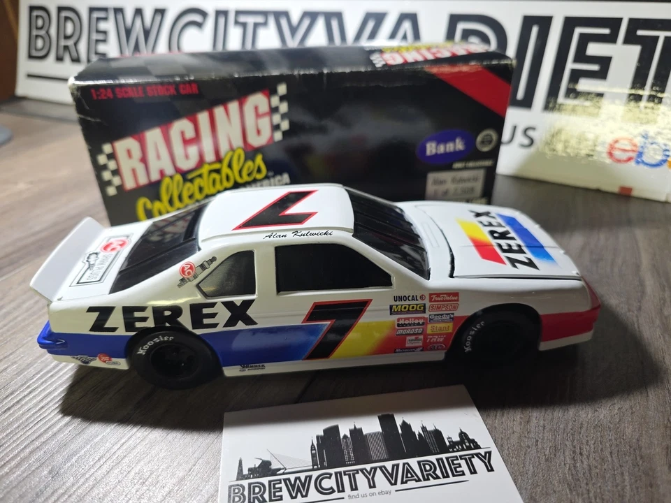 1995 Alan Kulwicki '89 Zerex 1/24 acción RCCA negro victoria. Coche diecast Bank NASCAR Foto 2 de 4