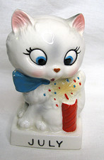 Vintage Norcrest Kitten Figurine Birthday Mon...