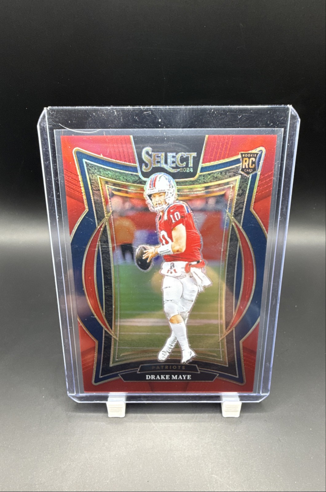 2024 Panini Select - Concourse Drake Maye #27 Red Prizm /99 (RC)