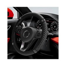 Bling Car Steering Wheel Cover, 15 Inch Sparkly Rhinestone Soft Leather Steer...