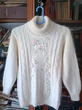 Mohair Sweater Blended Jumper Super Soft Fluffy Fuzzy Chunky Pullover