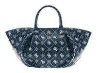 Guess Allegra Girlfriend Satchel Schultertasche Tasche Blue Logo Dunkelblau Neu