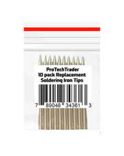 10 Pack Replacement Soldering Iron Tip 3.7mm x 58mm Conical for 25w 30w 40w 60w